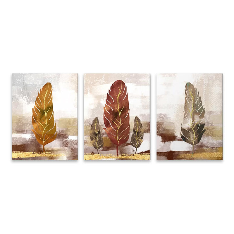 Картина на платно "Autumn Leaves" триптих дигитален печат 126x55x3cm.