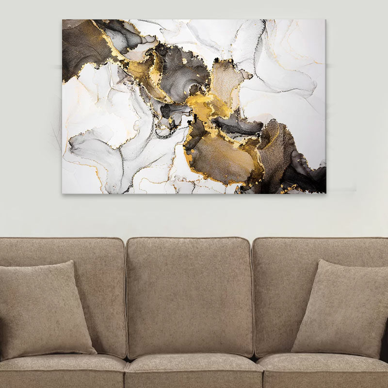 Картина на платно "Abstract Golden Dream" дигитален печат 140x70x3cm.