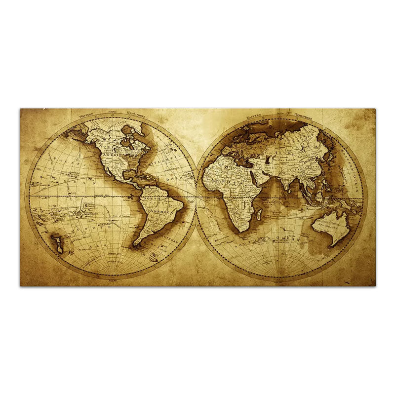 Картина на платно "Ancient World Map" дигитален печат 120x60x3cm.