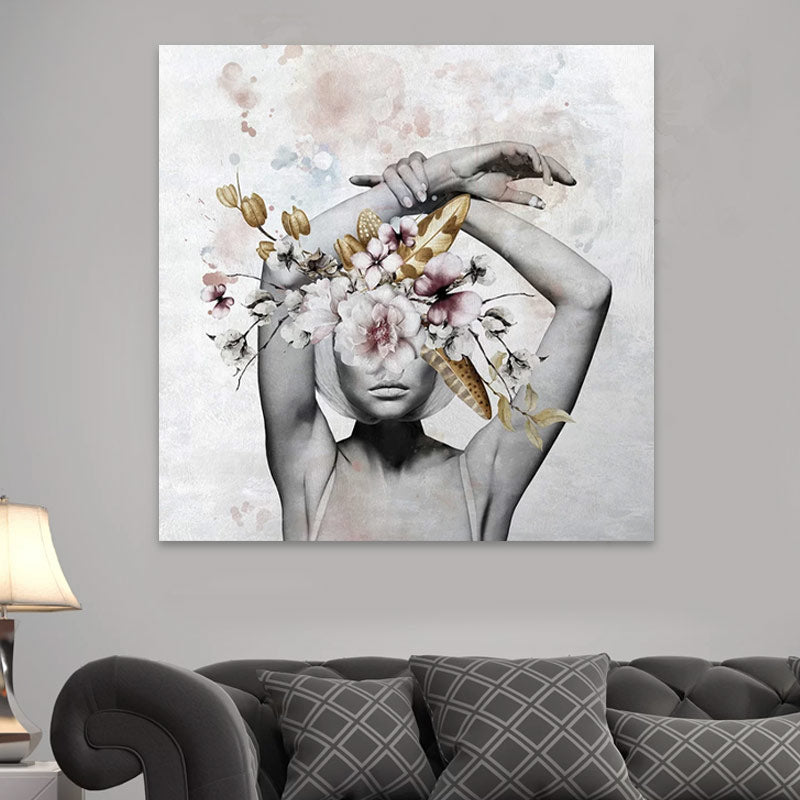 Картина на платно "Hidden Face" дигитален печат 100x100x3cm.