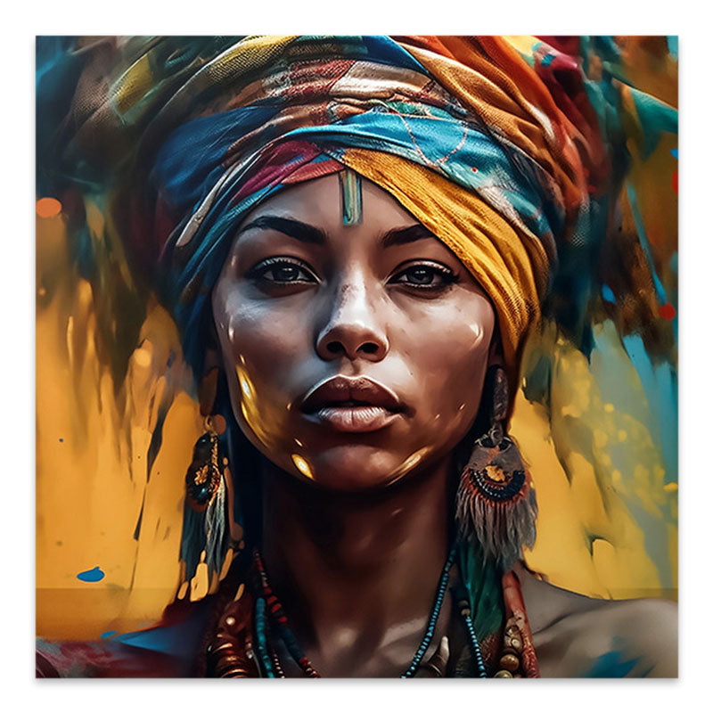 Картина на платно "Powerful Woman" дигитален печат 100x100x3cm.