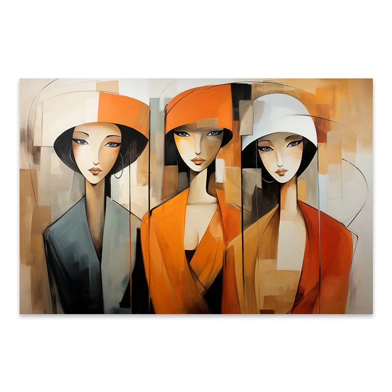 Картина на платно "Women in Orange" дигитален печат 100x70x3cm.
