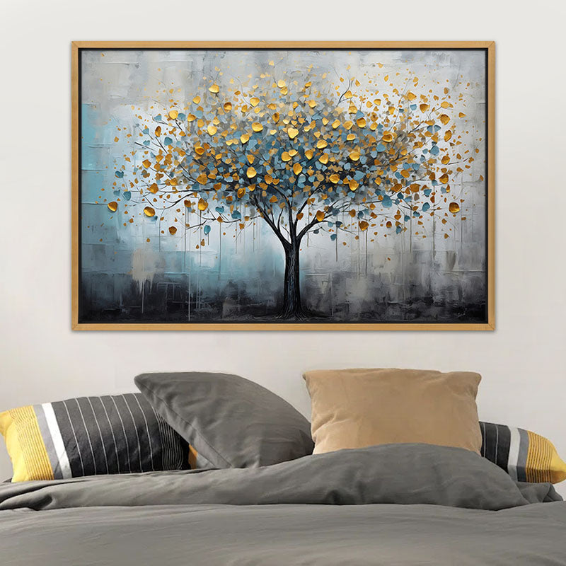 Картина на платно "Gold Tree" дигитален печат с рамка 140x100x3cm.