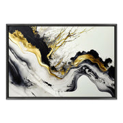 Картина на платно "Abstract Golden Wave" дигитален печат с рамка 140x100x3cm.