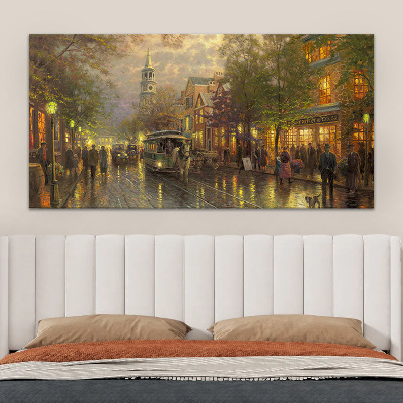 Картина на платно "Wet Streets" дигитален печат 140x70x3cm.
