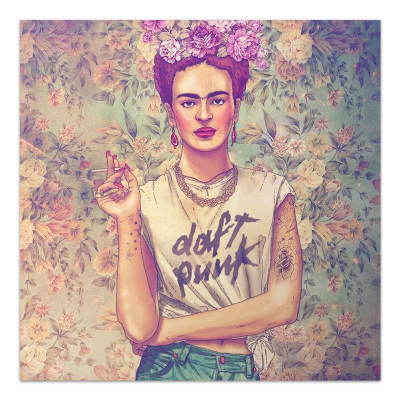 Картина на платно "Frida Punk" дигитален печат 60x60x3cm.