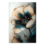 Картина на платно "Emerald Golden Flower" дигитален печат 70x100x3cm.