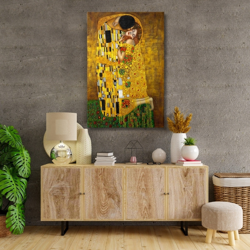 Картина "The Kiss" дигитален печат върху платно 80x125x3cm.