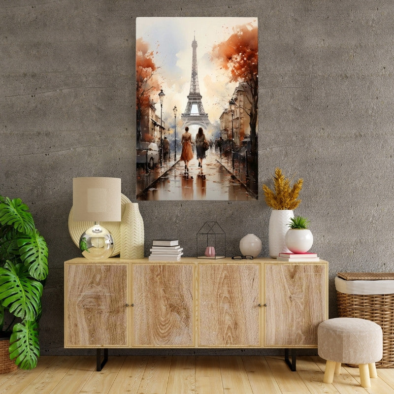 Картина "Autumn in Paris" дигитален печат върху платно 70x100x3cm.