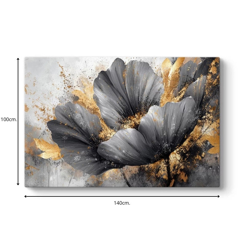 "Flowers Whispering in the Night" картина върху платно дигитален печат 140x100x3cm.