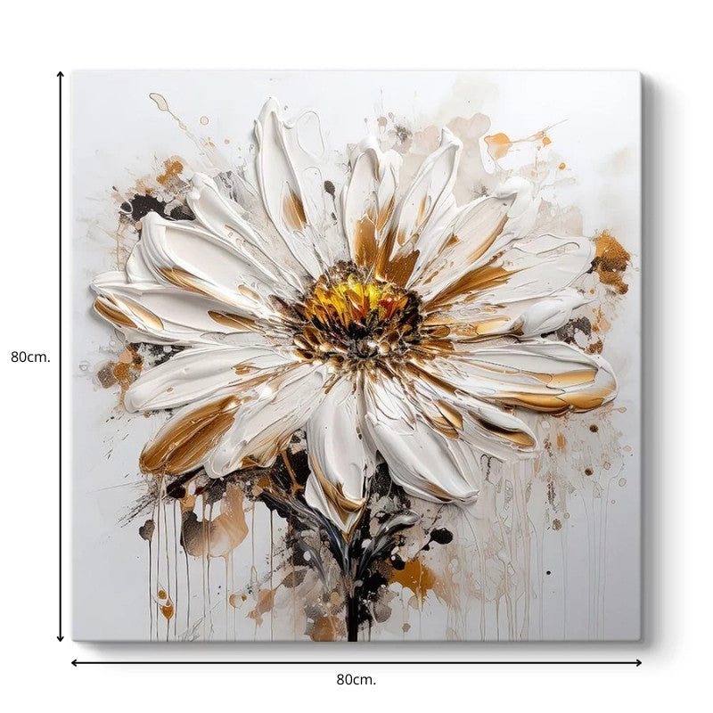 "Daisy" картина върху платно дигитален печат 80x80x3cm.