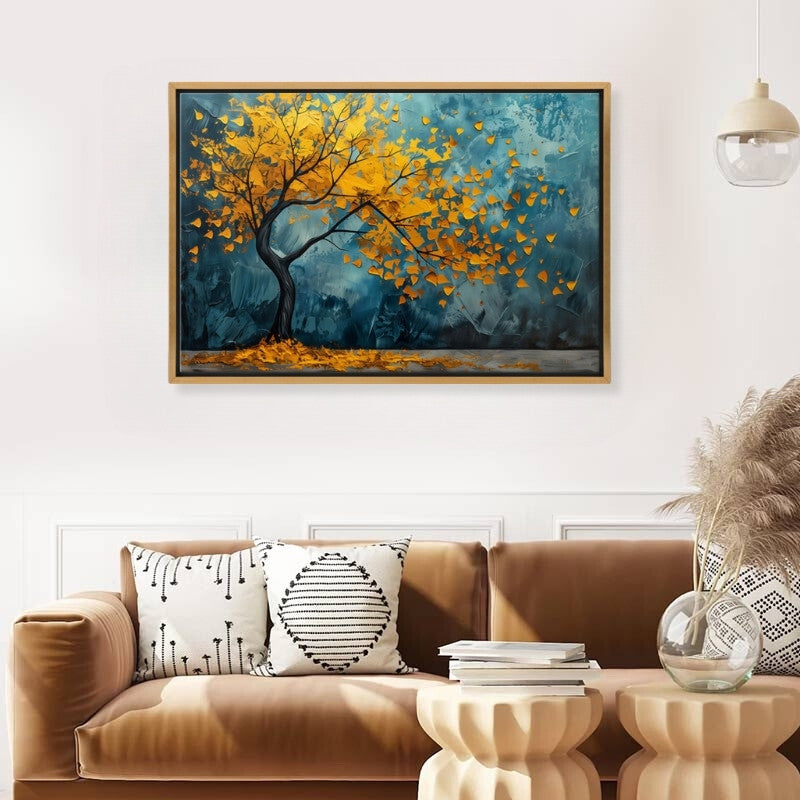"Windblown Tree" картина върху платно дигитален печат с рамка 140x100x3cm.