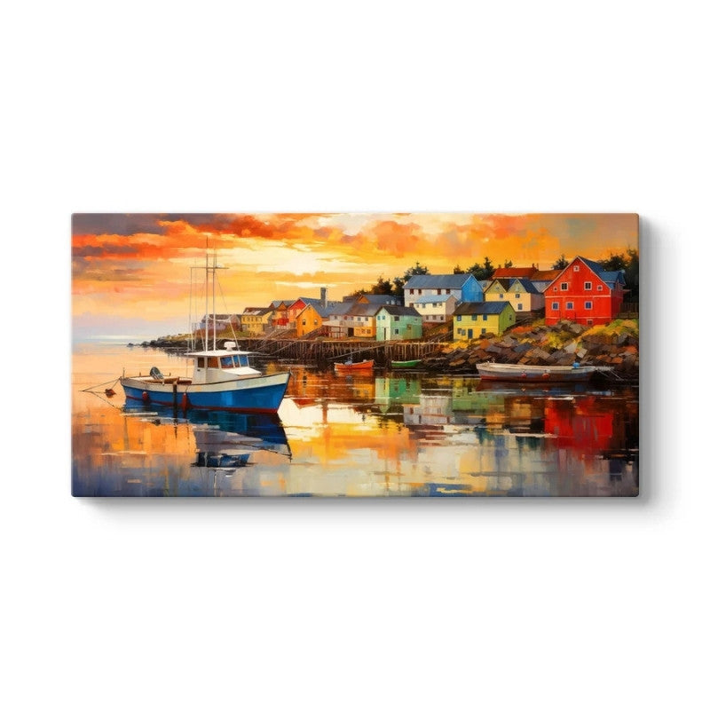 "Fishing Boat" картина върху платно дигитален печат 120x60x3cm.