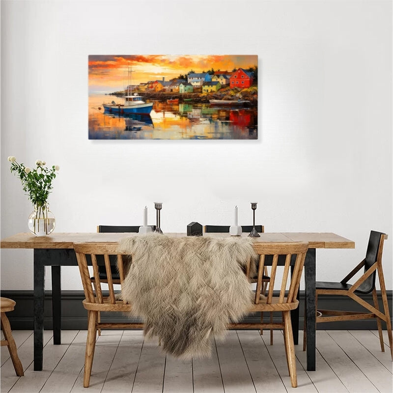 "Fishing Boat" картина върху платно дигитален печат 120x60x3cm.