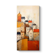"Houses on the Hill" картина върху платно дигитален печат 50x100x3cm.