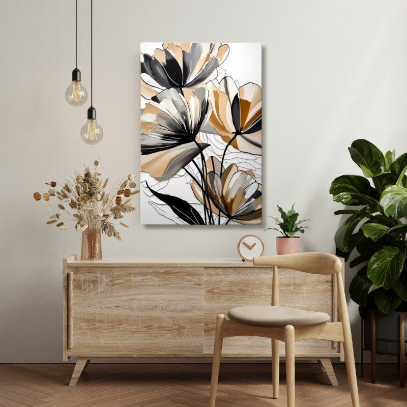 Картина "Pastel Flower" дигитален печат върху платно 70x100x3cm.