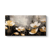 "Gold Flowers" картина върху платно дигитален печат 80x40x3cm.