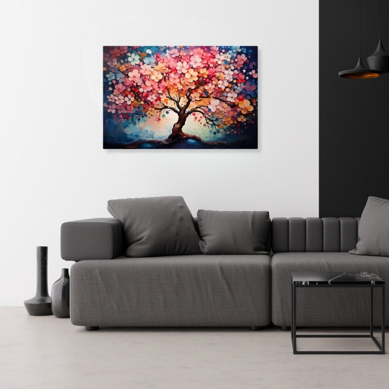 Картина "Pink Tree" дигитален печат върху платно 100x70x3cm.