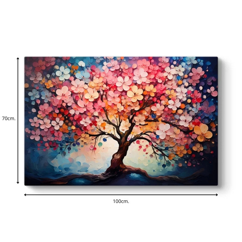Картина "Pink Tree" дигитален печат върху платно 100x70x3cm.
