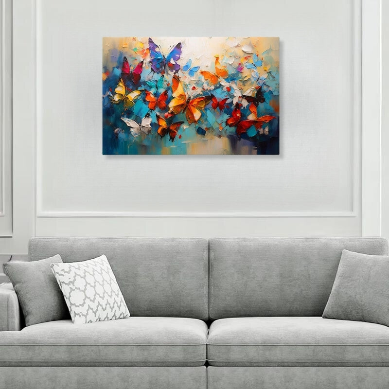 Картина "Festival of Butterflies" дигитален печат върху платно 100x70x3cm.