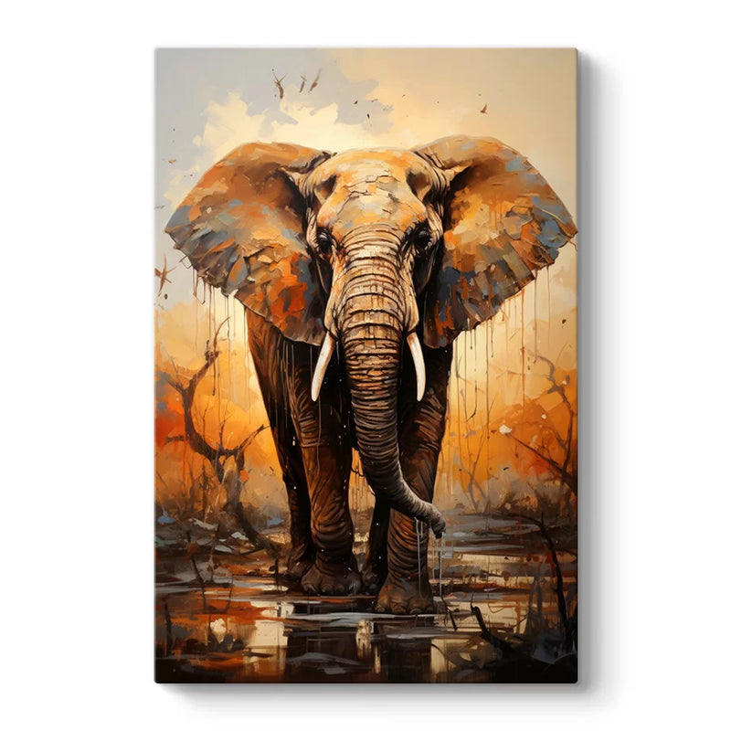 Картина "Elephant Story" дигитален печат върху платно 60x90x3cm.