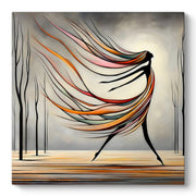Картина "Abstract Woman" дигитален печат върху платно 60x60x3cm.