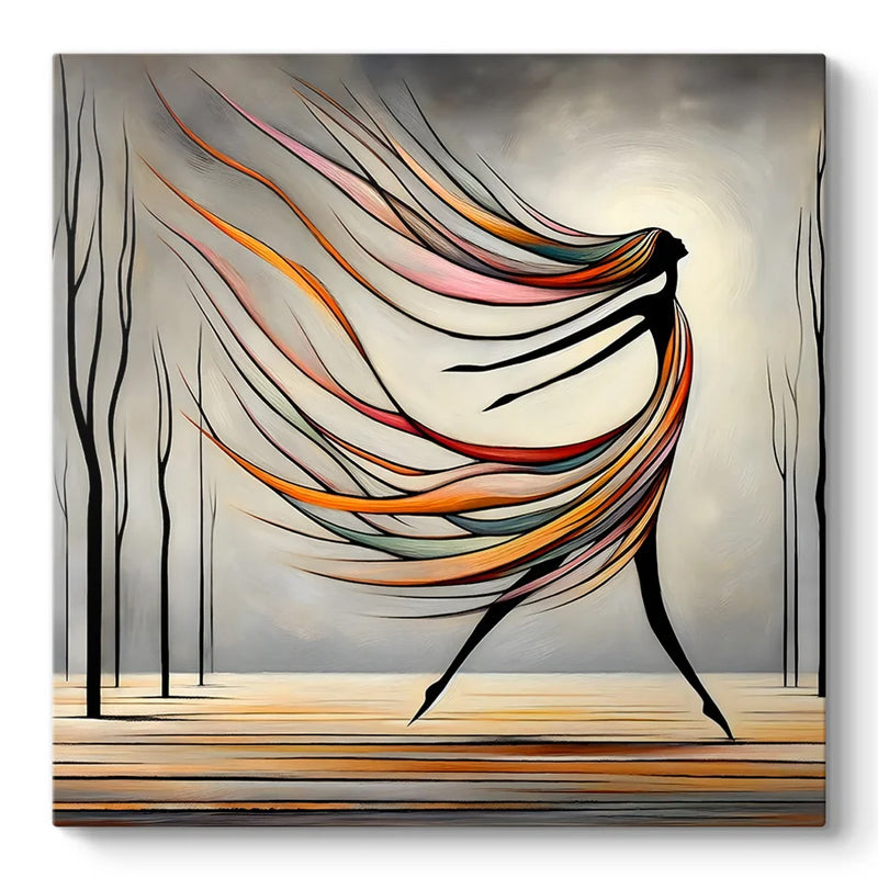 Картина "Abstract Woman" дигитален печат върху платно 60x60x3cm.