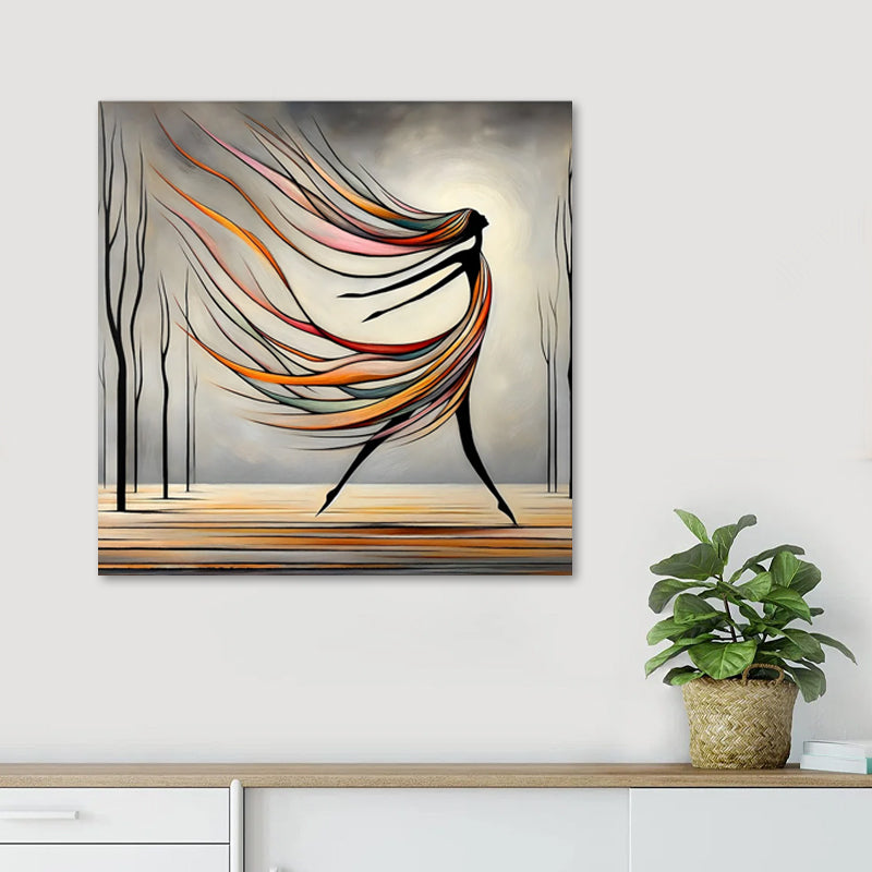 Картина "Abstract Woman" дигитален печат върху платно 60x60x3cm.