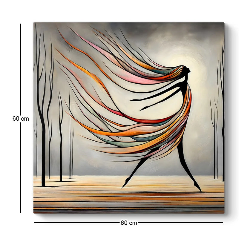 Картина "Abstract Woman" дигитален печат върху платно 60x60x3cm.