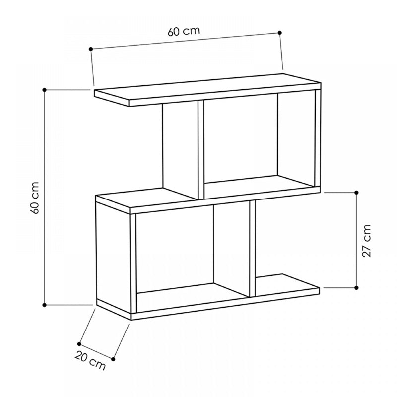 Homemania меламинов помощен масичка в бял цвят 60x20x60cm.