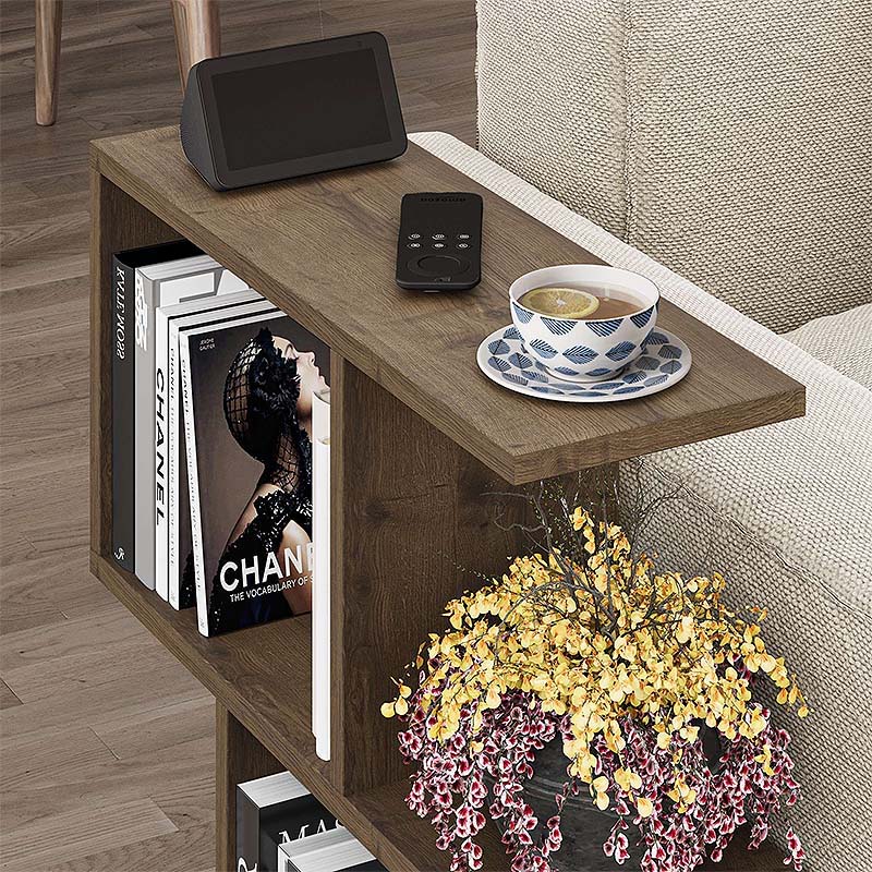 Homemania меламинова помощна масичка в светъл орех 60x20x60cm.