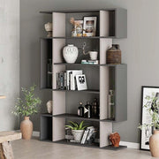 Mito меламинов шкаф за книги в цвят светла мокка - антрацит 108x25x161cm.