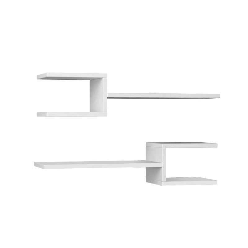 Fork меламинови 2 броя стени рафтове в бял цвят 75x19,5x18cm.