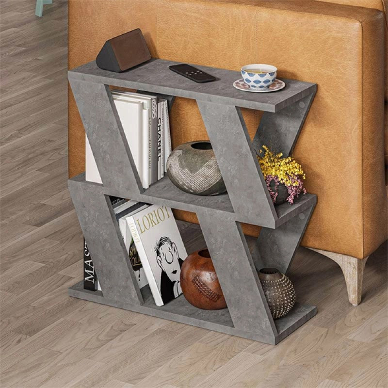 Lazena меламинова помощна масичка в сив ретро цвят 60x22x57cm.