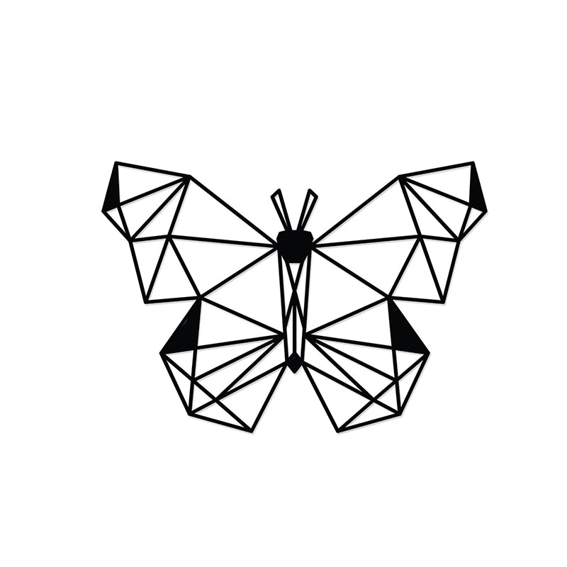 Butterfly метална стенна декорация в черен цвят 50x2x35cm.