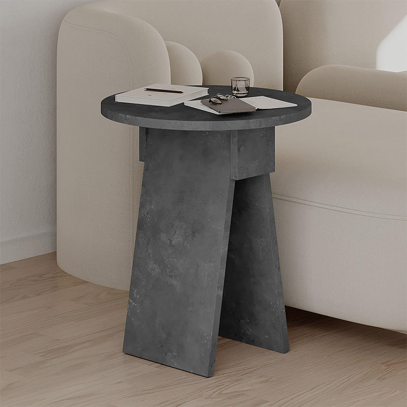 Chen melamine side table in retro grey color Φ42x50cm.