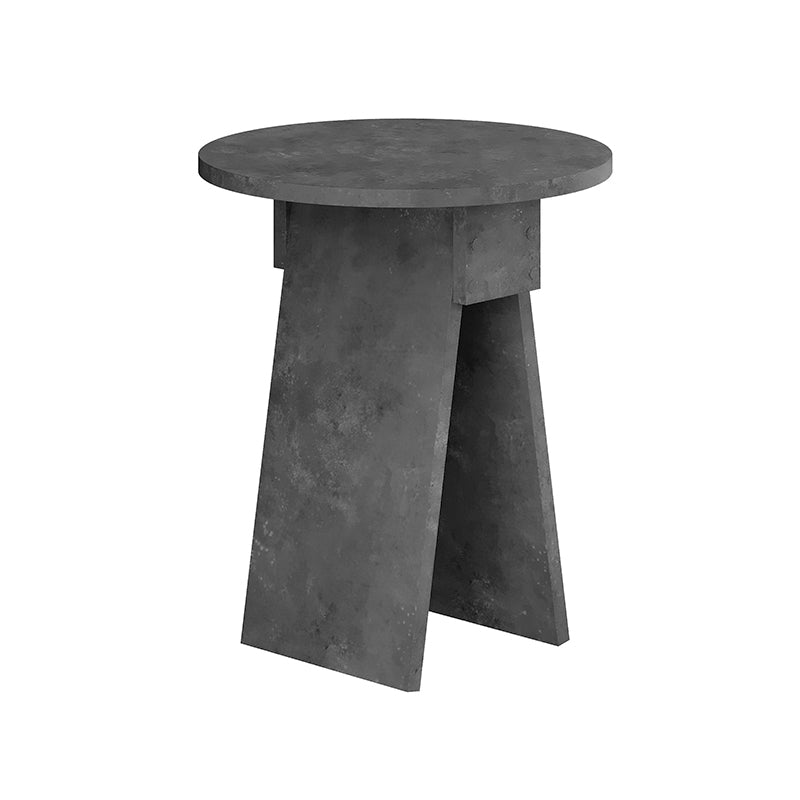 Chen melamine side table in retro grey color Φ42x50cm.