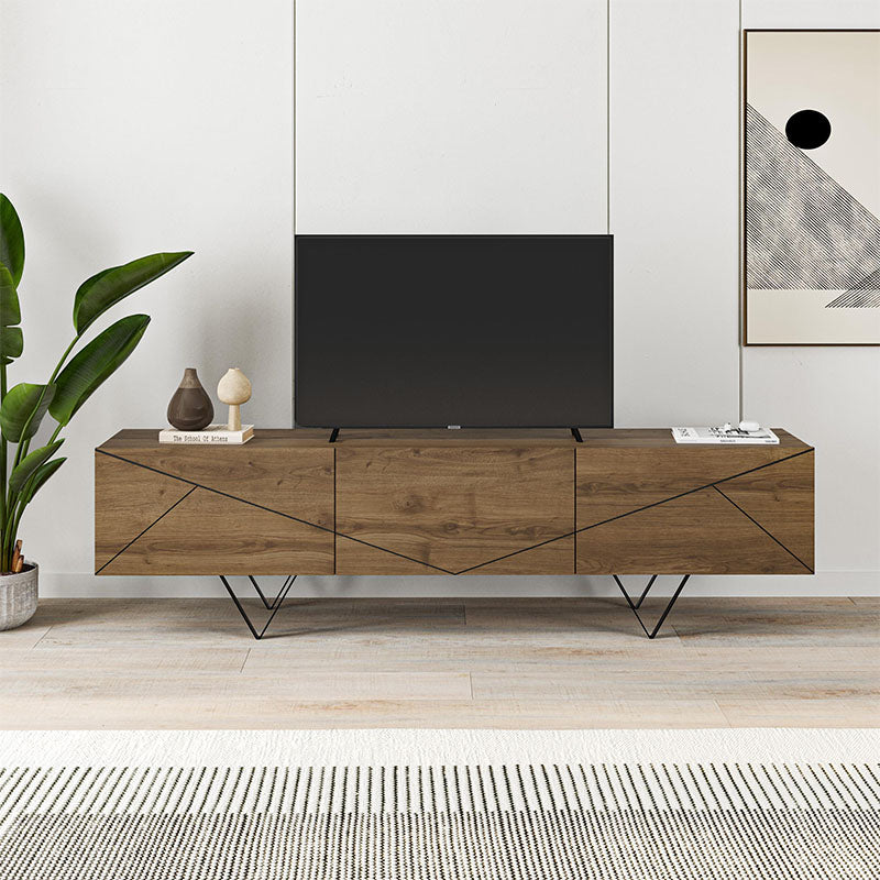 Jakomen меламинов шкаф за телевизор в светъл орех 160x36.8x43cm.
