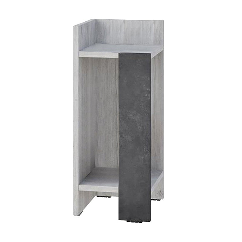 Elos модулна нощна шкафче ляво меламин в антично бяло - ретро сиво 25x27x60cm.