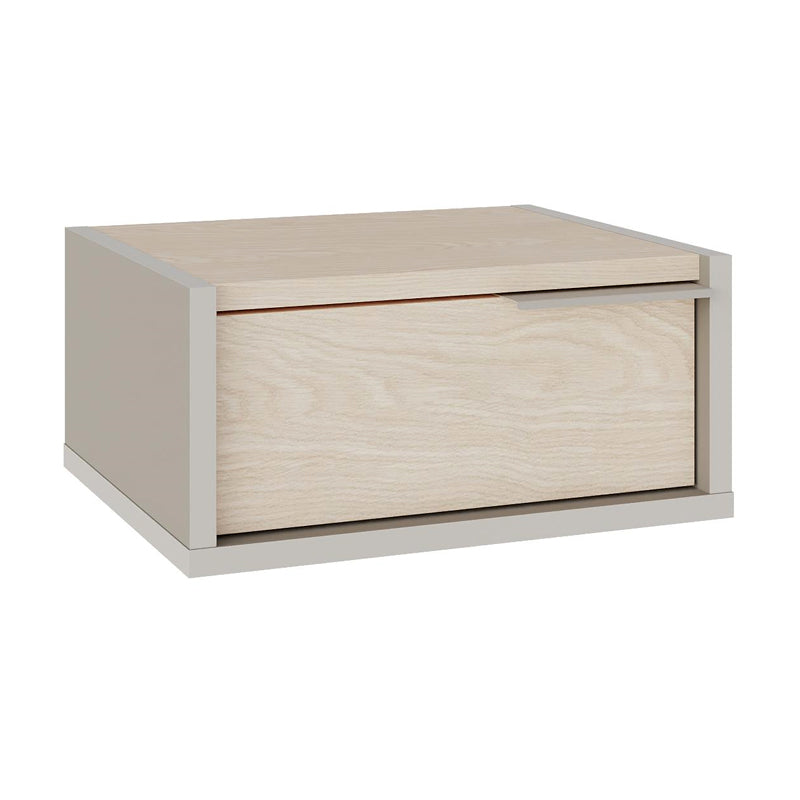 Eco стенна нощна шкафче от меламин в цвят пясъчник - светъл дъб 40x33x18.5cm.