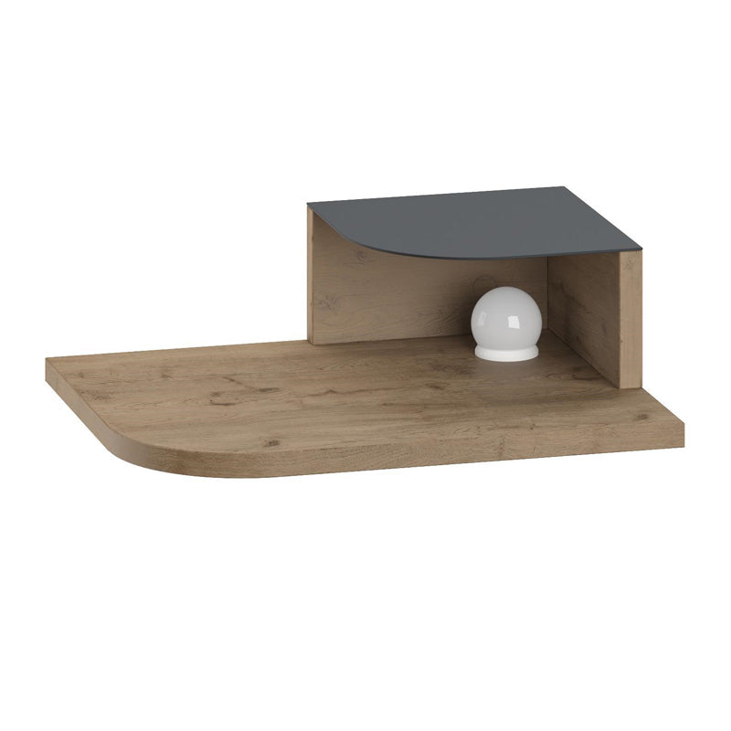 Luno стенен нощен шкаф с LED светлина в цвят sepet oak 40x30x16.2cm.