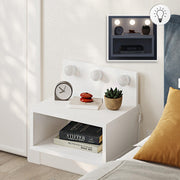 Treo стенен нощен шкаф с LED осветление в бял цвят 40x30x33.8cm