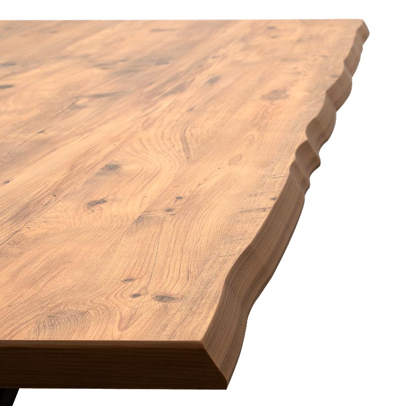 Walter Mdf/metallic маса в акациев цвят 140x80x75cm.