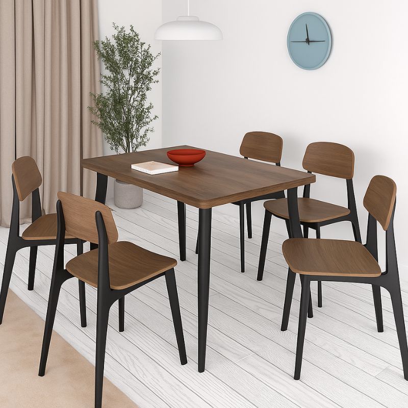 Levico Mdf/metallic маса в цвят пушен орех 120x70x75cm.