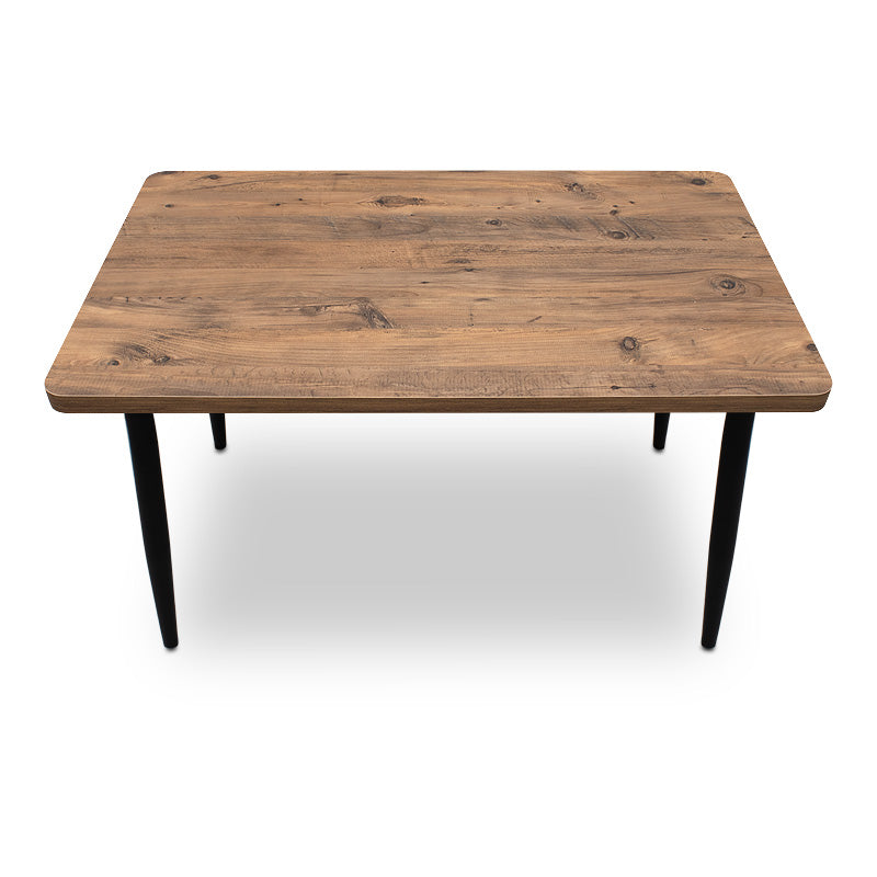 Levico Mdf/metallic маса в акациев цвят 130x75x75cm.