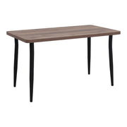 Levico Mdf/metallic маса в цвят опушен орех 130x75x75cm.