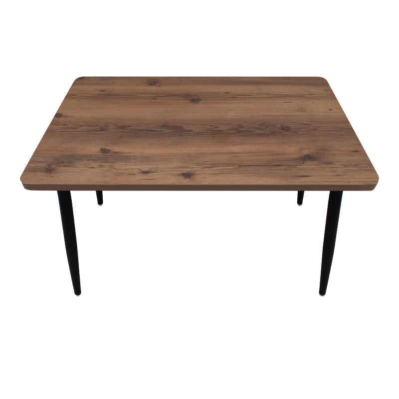 Levico Mdf/metallic маса в цвят опушен орех 130x75x75cm.