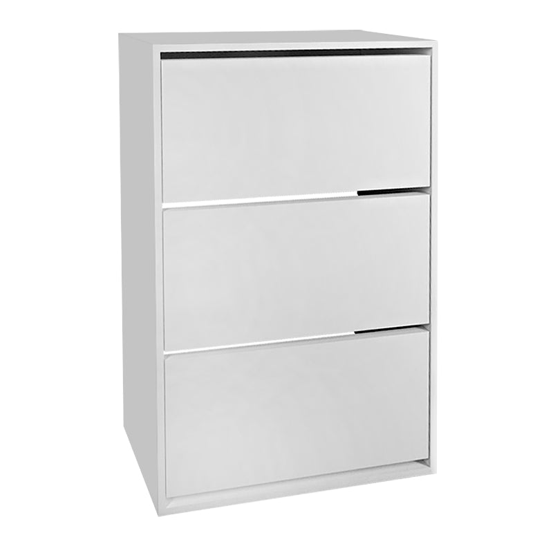 Nave меламинова поставка за обувки за 18 чифта в бял цвят 73,6x24x110cm.