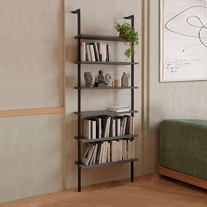 Метална стена библиотека Madison в черно - антрацит 60x20x183см.