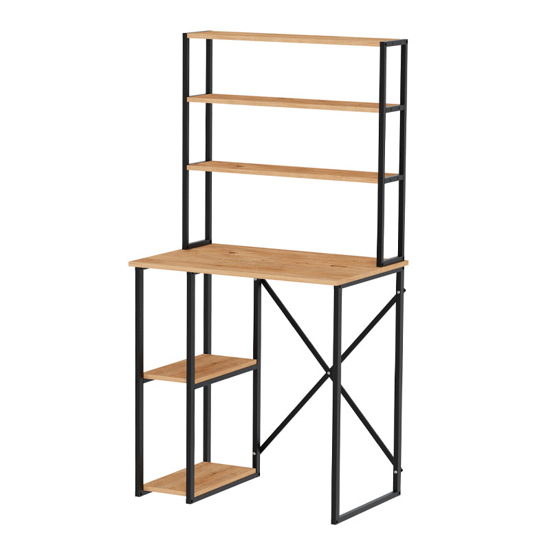 Berkus метално - мебел за пералня с меламин в цвят бор дъб 90x60x178cm.